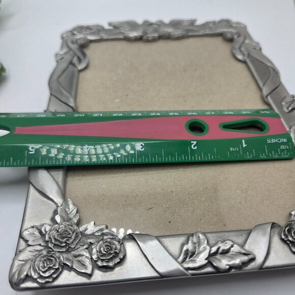 Vintage Seagull Pewter Wedding Doves Floral Design Photo Frame 5x7 - Picture 14 of 15